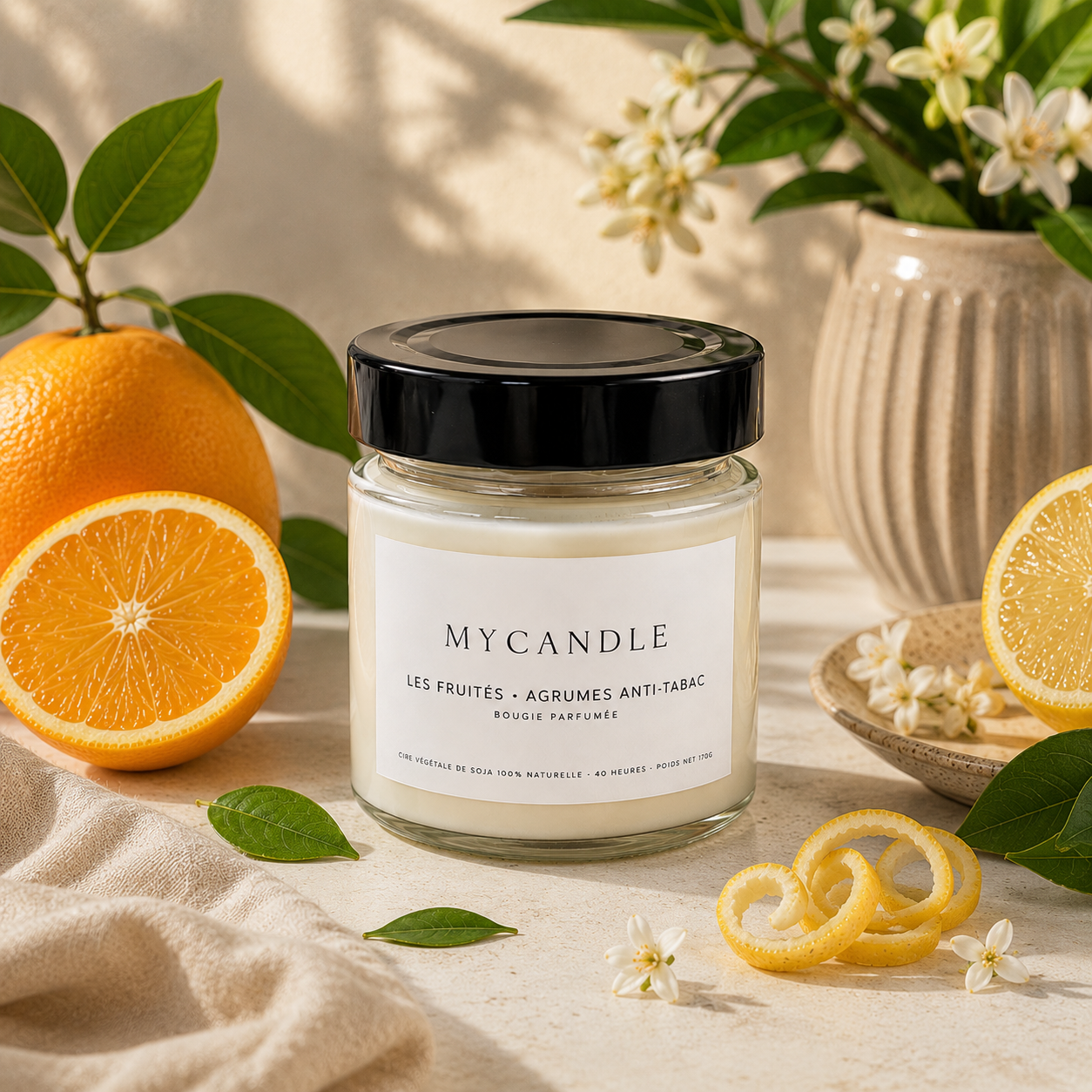 Bougie parfumée Agrumes Anti-Tabac